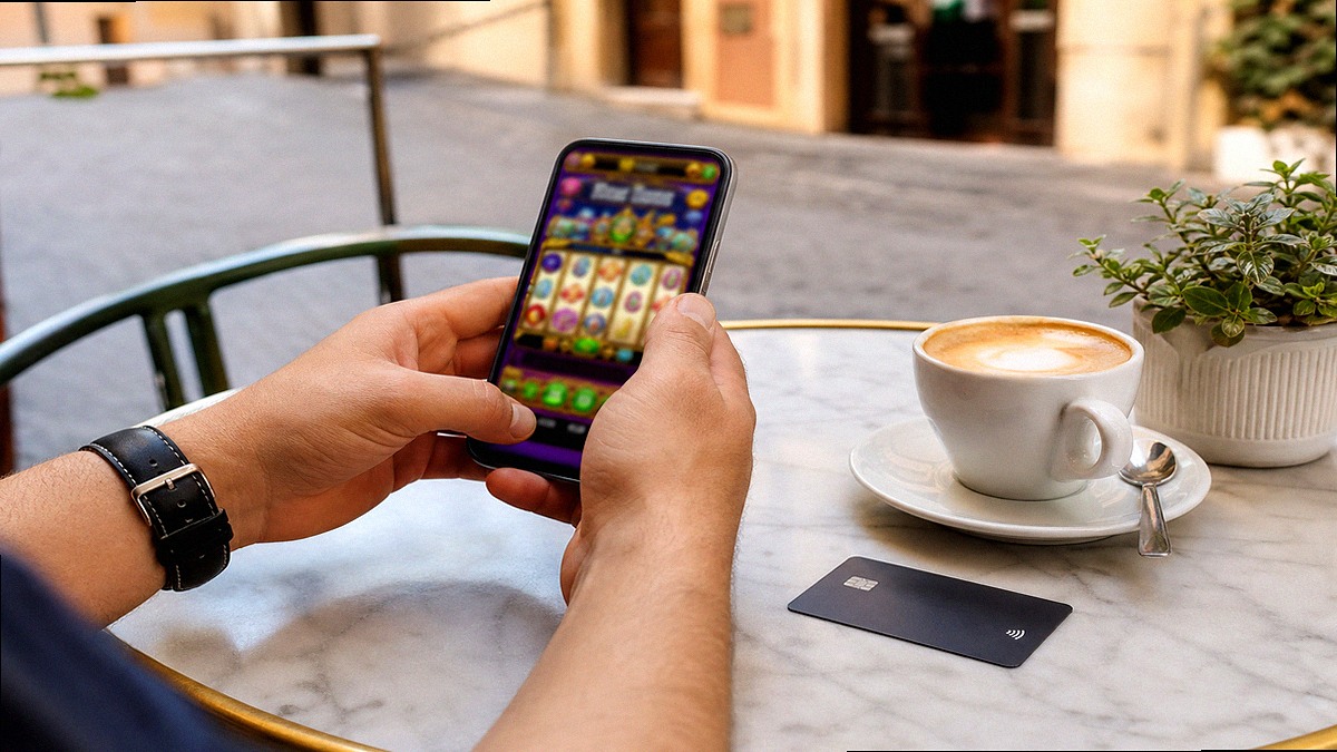 Gioco da smartphone in un bar, senza app nativa